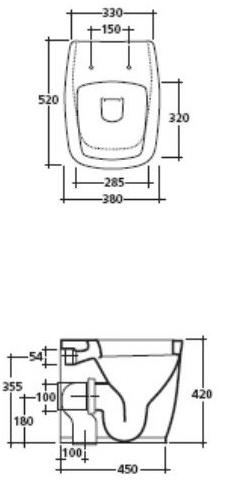 Приставной унитаз напольный Белый Galassia Sa.02 Италия sun-id-1475603 - Вид №3