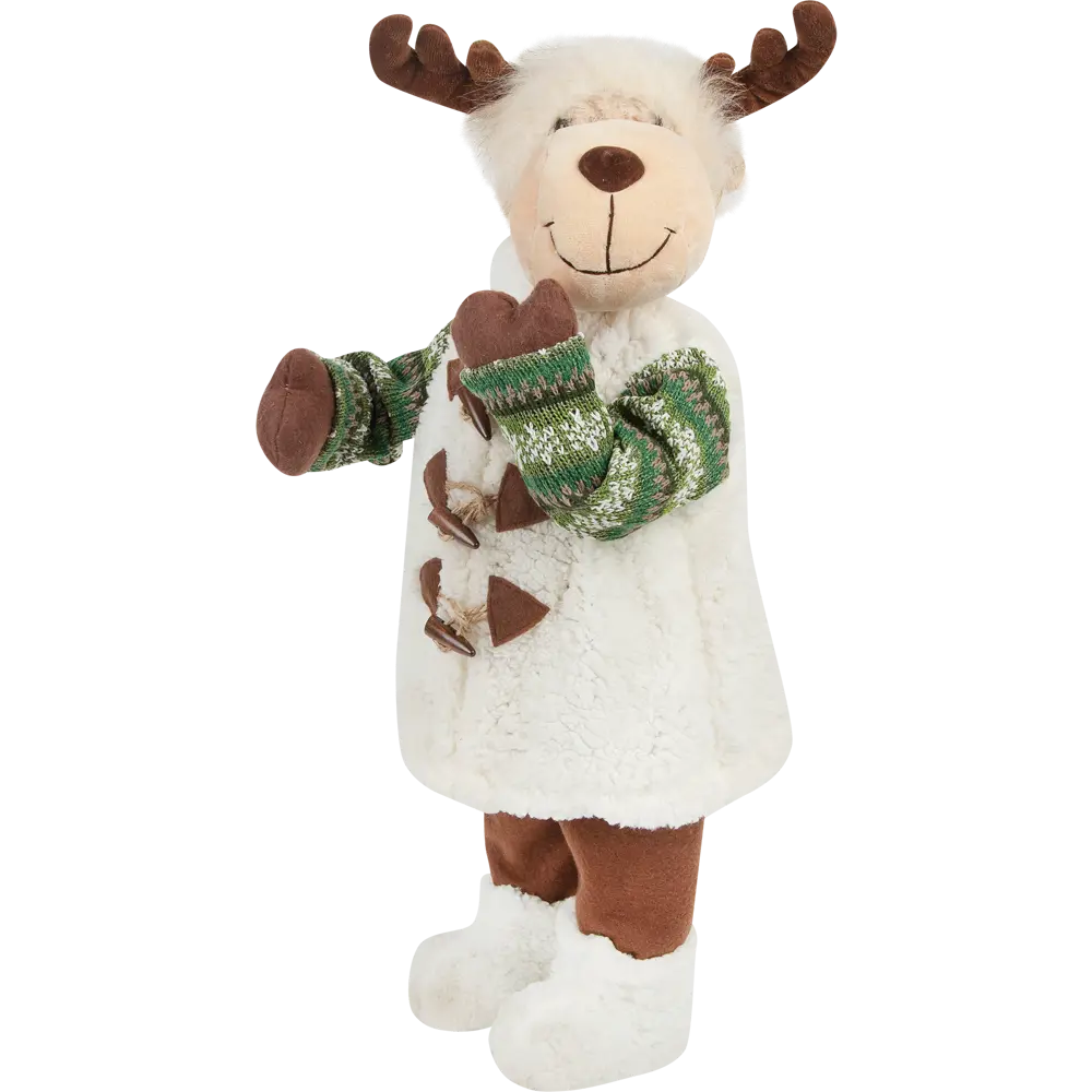 Фигурка декоративная «Лось в жилетке», 70 см, пластик, цвет белый/зелёный RELANCE STLM-2091471