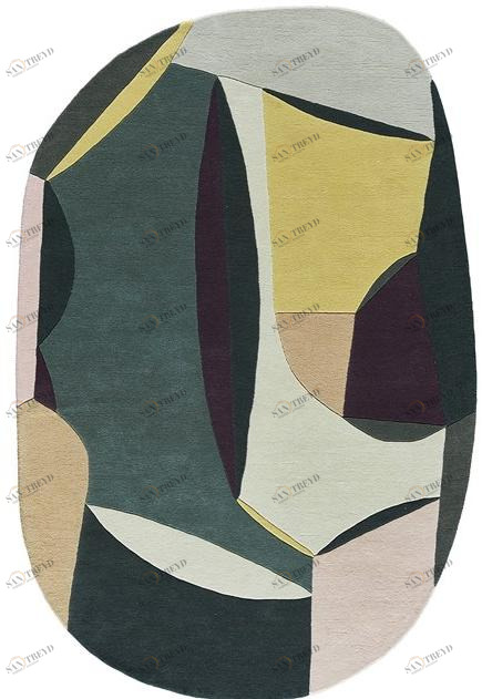 Toulemonde Bochart Овальный шерстяной коврик The designers sun-id-1415604