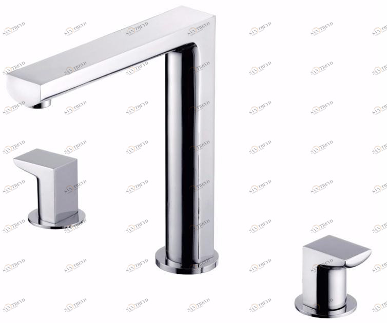 JUSTIME Смеситель для кухни с 3 отверстиями и поворотным изливом Arch 6790-98-80cp