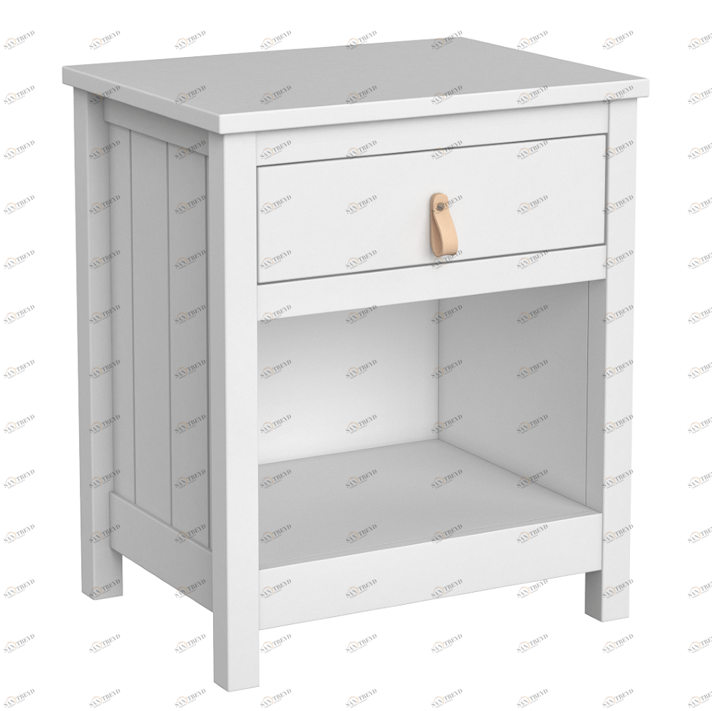 Прикроватная тумбочка белая Wood ELLIPSE ELLIPSE WOOD 00-3951337 Белый Santreyd 