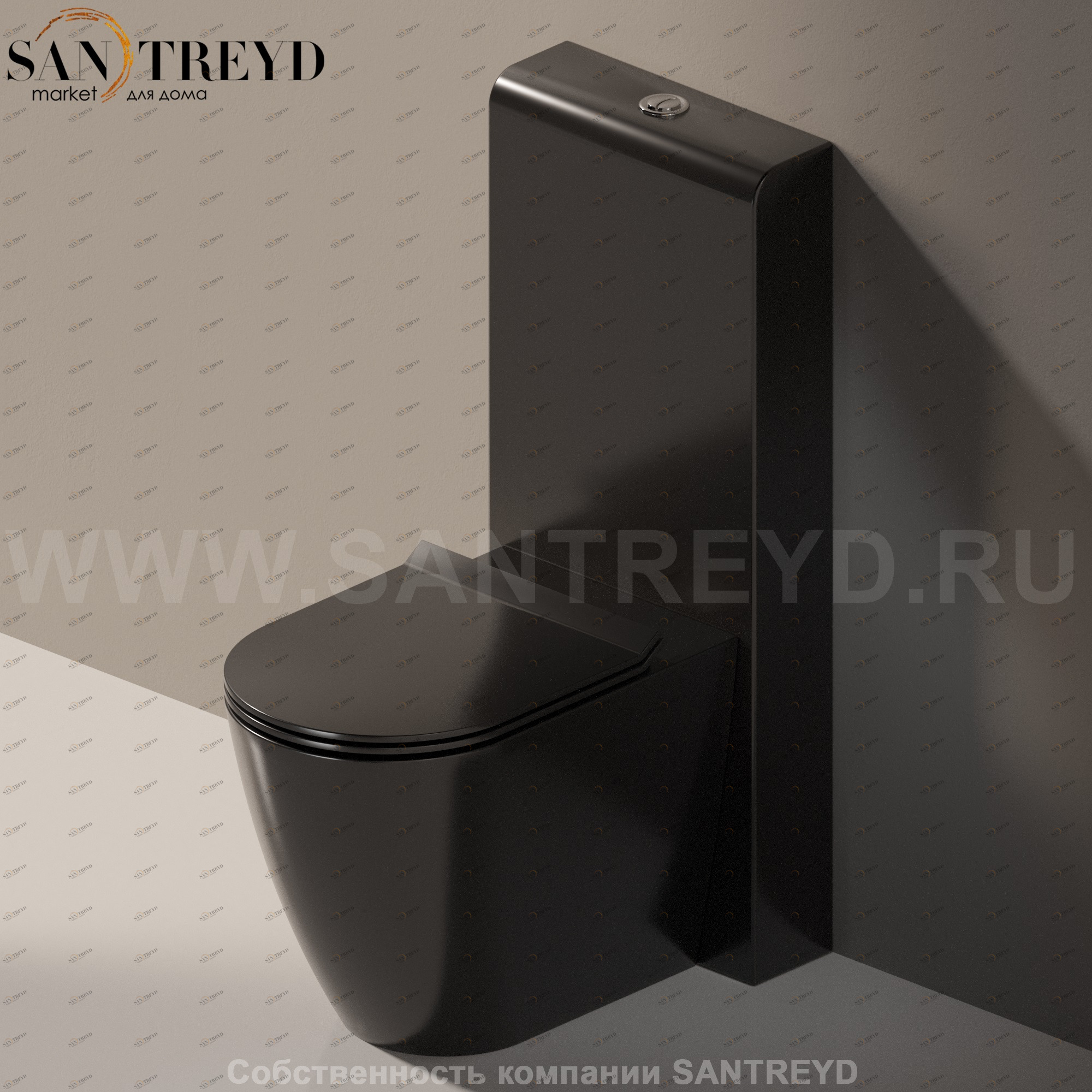 TR399017 Компакт унитаз с бачком Черный Ceramica Flaminia Niagara Италия