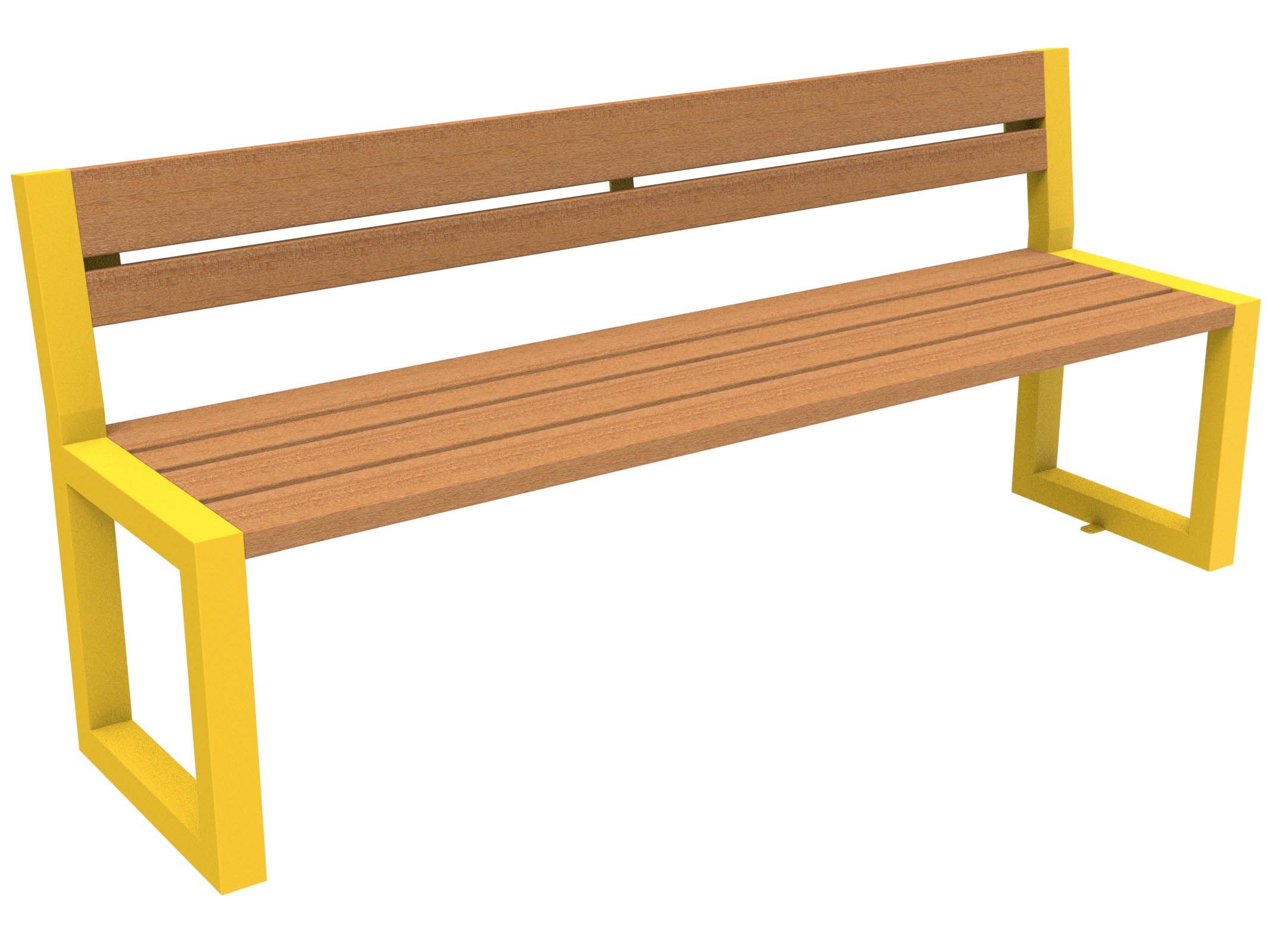 Скамья из окуме со спинкой Lazzari ритм ARCH-00140158