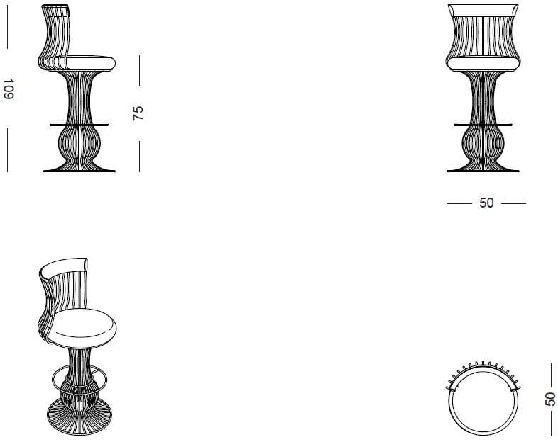 Железный стул Samuele Mazza Outdoor Sirio ARCH-00123656 - Вид №4
