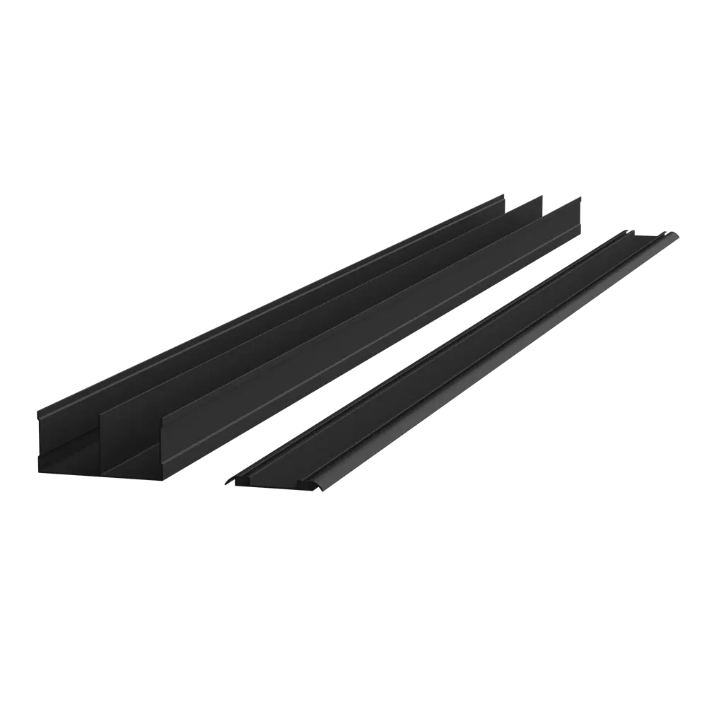 Дверь-купе KONSENSA 244.5x60.4 см МДФ цвет бетон профиль черный 89443966 STLM-2164913  - Вид №6