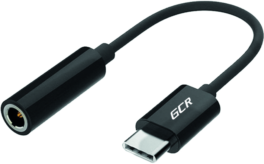 GCR-52308 Gcr переходник usb type c > 3.5mm mini jack, гибкий, черный, gcr-uc2auxf Greenconnect Santreyd 