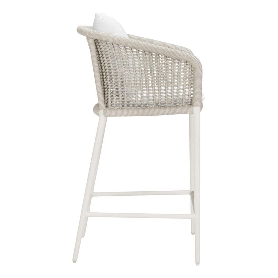 Табурет из морской веревки и алюминия с подлокотниками JANUS et Cie Knot ARCH-00021697 - Вид №11