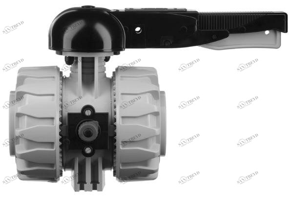 SANIT 351811511 2-ходовой шаровой кран d 75-110, ВКД DualBlock®, ПП, раструбными 