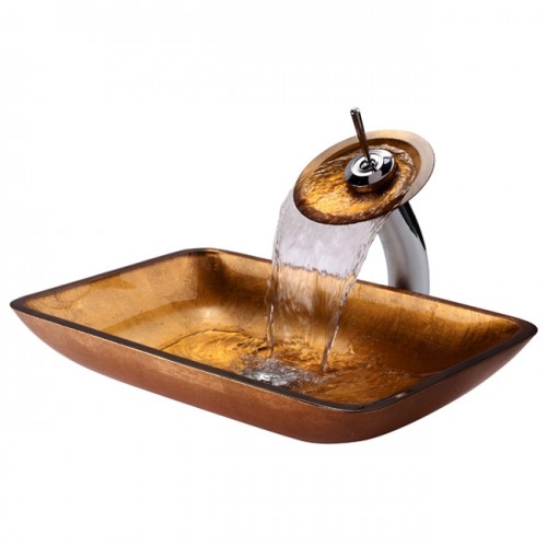 GVR-210-RE Накладная раковина на столешницу  прямоугольная Krausru  - Вид №6