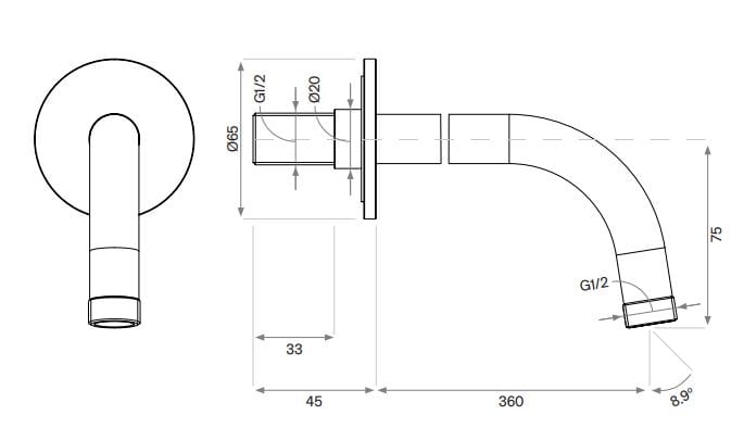 Набор для душа из нержавеющей стали с ручным душем COCOON Piet Boon ARCH-00022580 - Вид №7