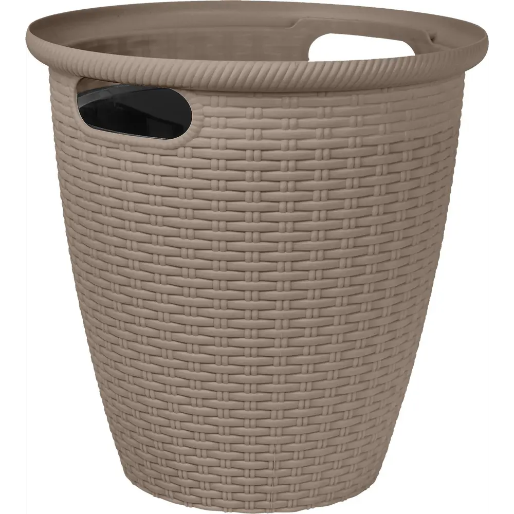 Кашпо для цветов Ingreen Rattan ø26.6 h27.5 см v10 л пластик французский платан 89359540 STLM-2037057