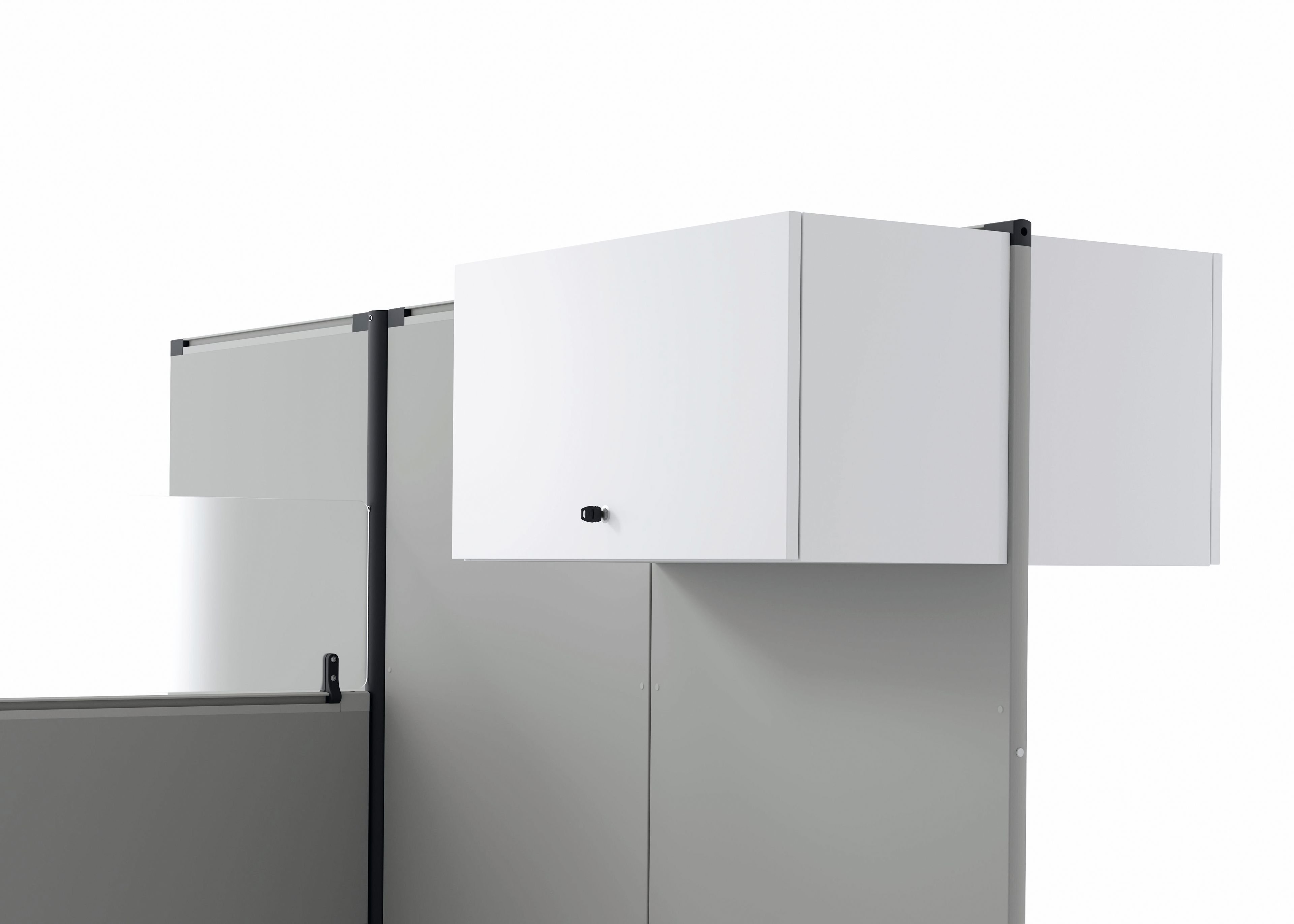 Горизонтальный металлический навесной шкаф с дверным полотном DVO Complements ARCH-00040250 - Вид №1