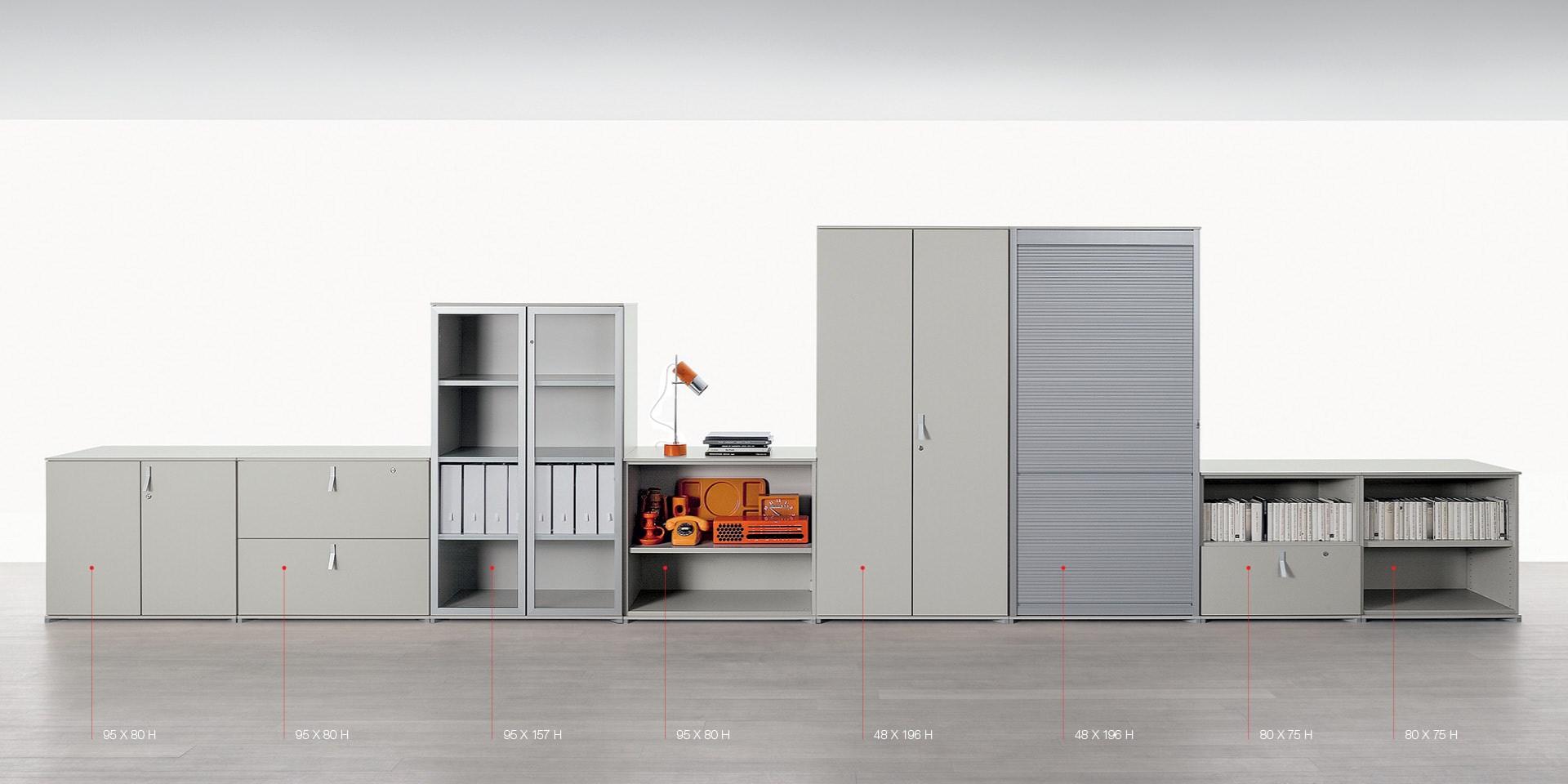 Citterio Низкая офисная мебель из меламина с распашными дверями sun-id-1494047 - Вид №5