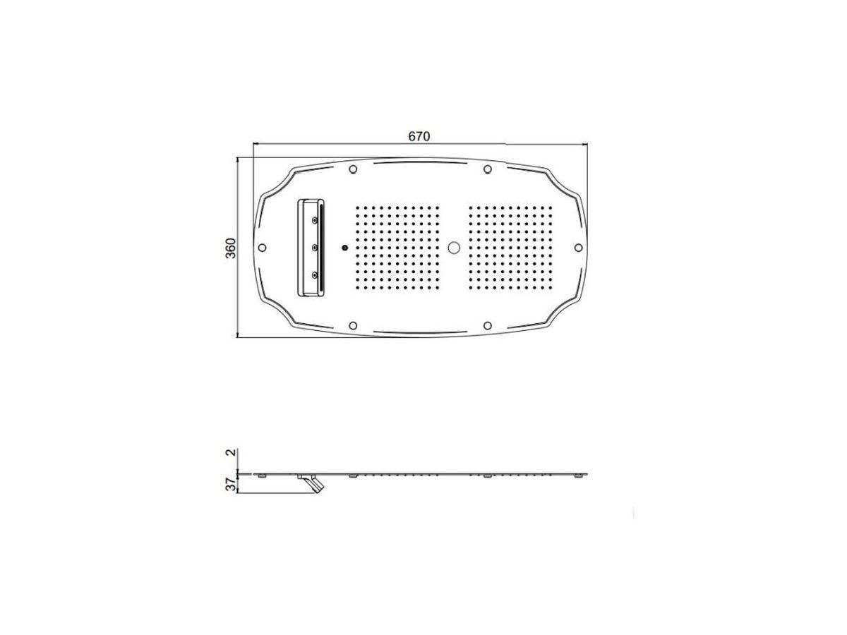 Традиционный встраиваемый душ CARIMALI MYDREAM COLONIAL 700X400 CROMOTERAPIA ARCH-00108259 - Вид №2