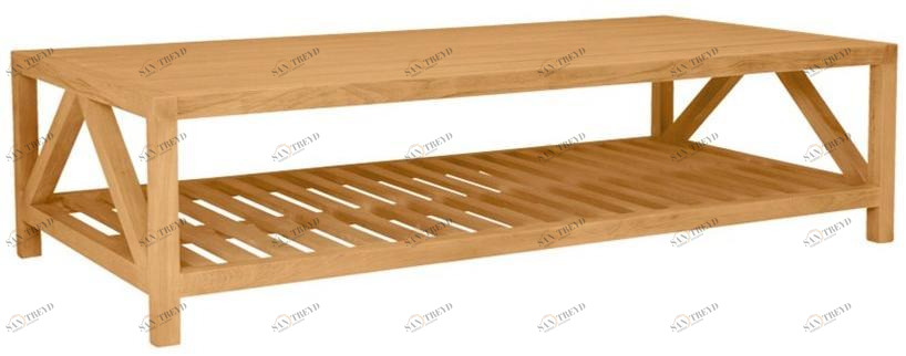 JANUS et Cie Прямоугольный журнальный столик из тика Arbor sun-id-1386846