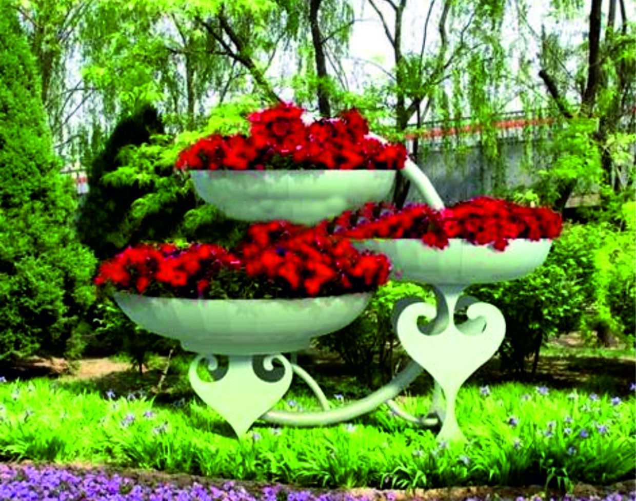 DL301-VO.CT ДЕЛЬТА 3, цветочница вертикального озеленения с термо-чашами LAB.Space  - Вид №2