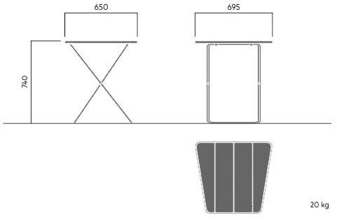 VESTRE Складной стол для общественных мест из стали и дерева April go sun-id-1387493 - Вид №5