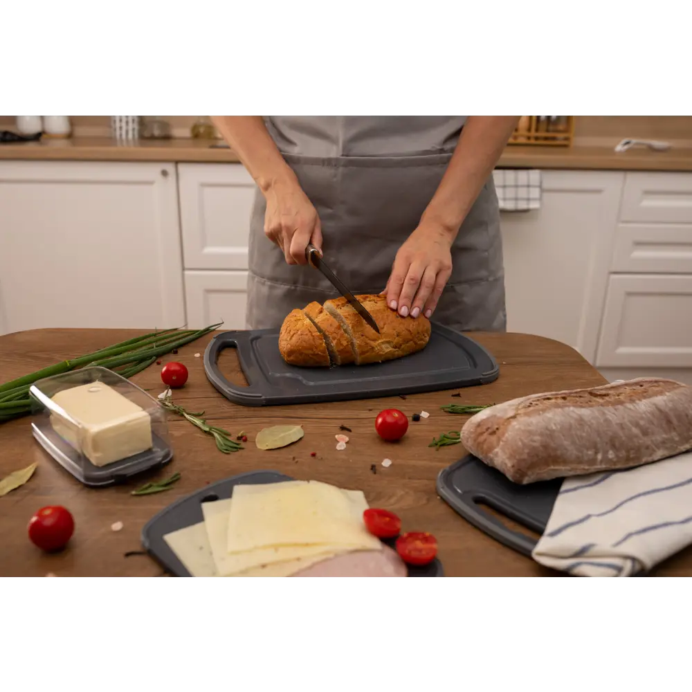 Доска разделочная Granite 29x19 см полипропилен цвет серый Santreyd STLM-2190957 - Вид №4