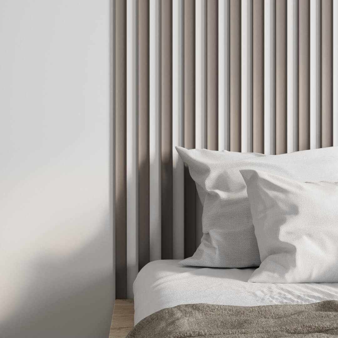 Интерьерная Рейка МДФ STELLA Планкен Рекесс De Luxe Sandgrau 19*50*2700 (уп.4 шт.) STSR-837 - Вид №1