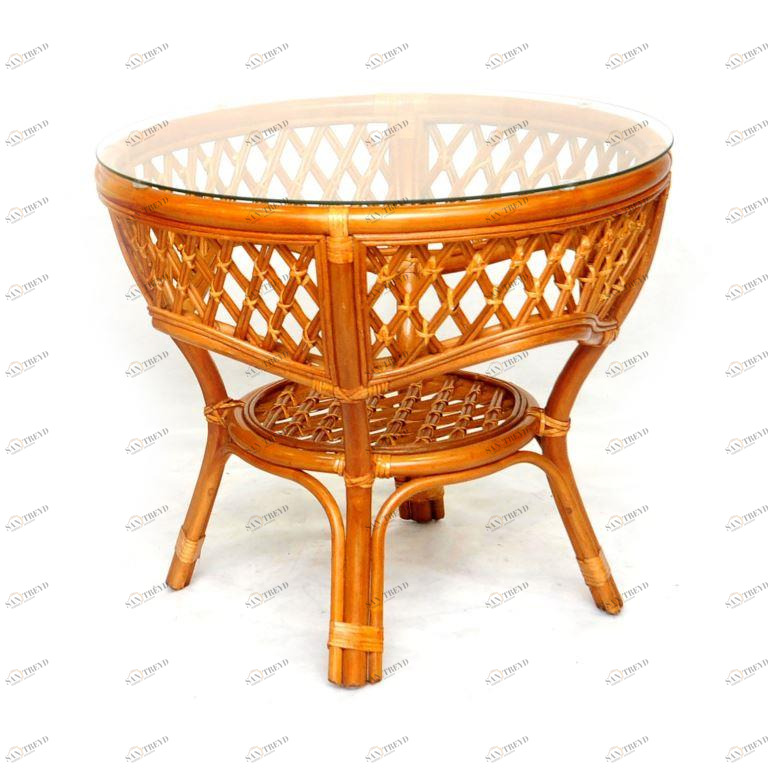 Столик кофейный, ротанг Melang ЭКО ДИЗАЙН CLASSIC RATTAN 129570 Бежевый;коричневый 