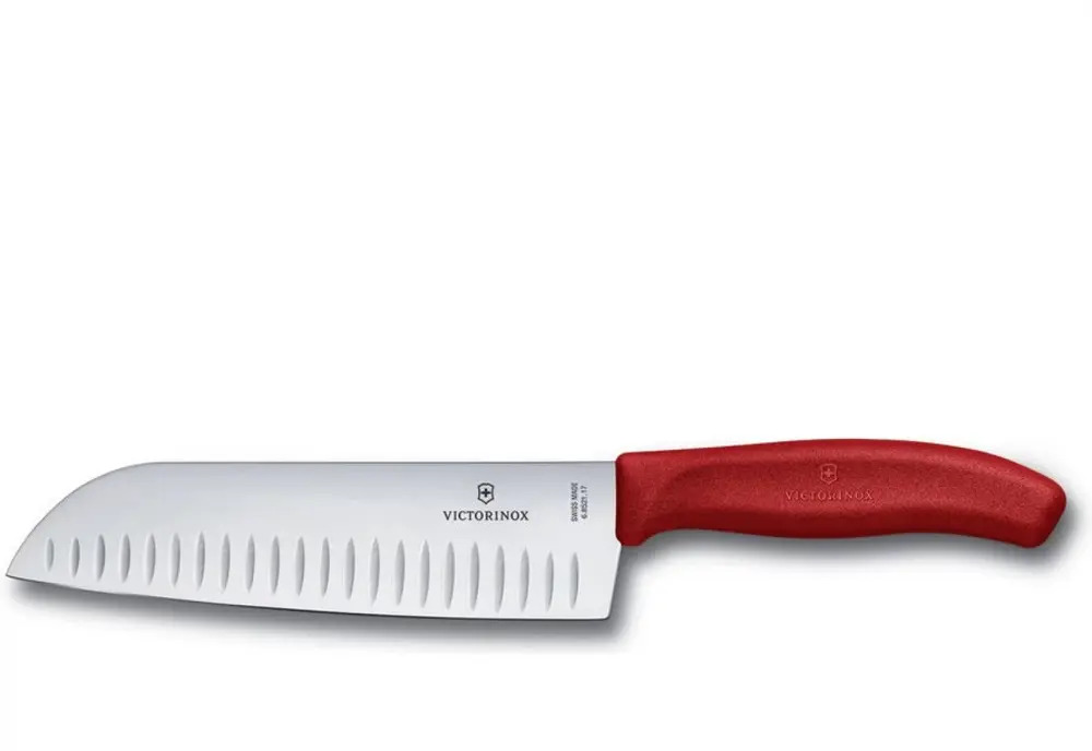 91358056 Кухонный нож сантоку Victorinox лезвие 17 см цвет красный STLM-0883730