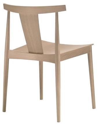 Andreu World Штабелируемый стул из бука с открытой спинкой Smile Si0325 - Вид №2