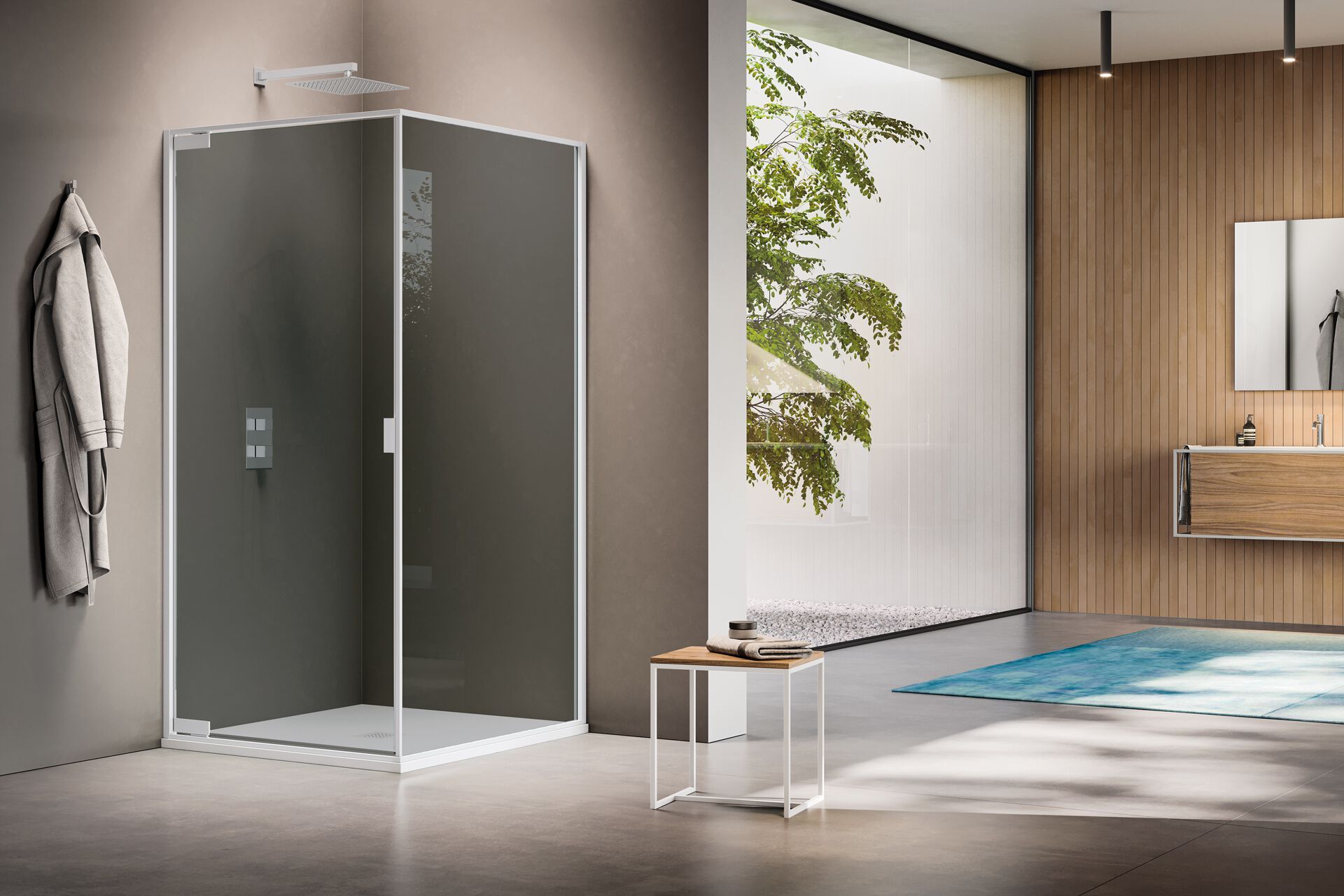 Поворотная поворотная дверь только для угла с фиксированной стеной Samo PYXIS ARCH-00054443 - Вид №6