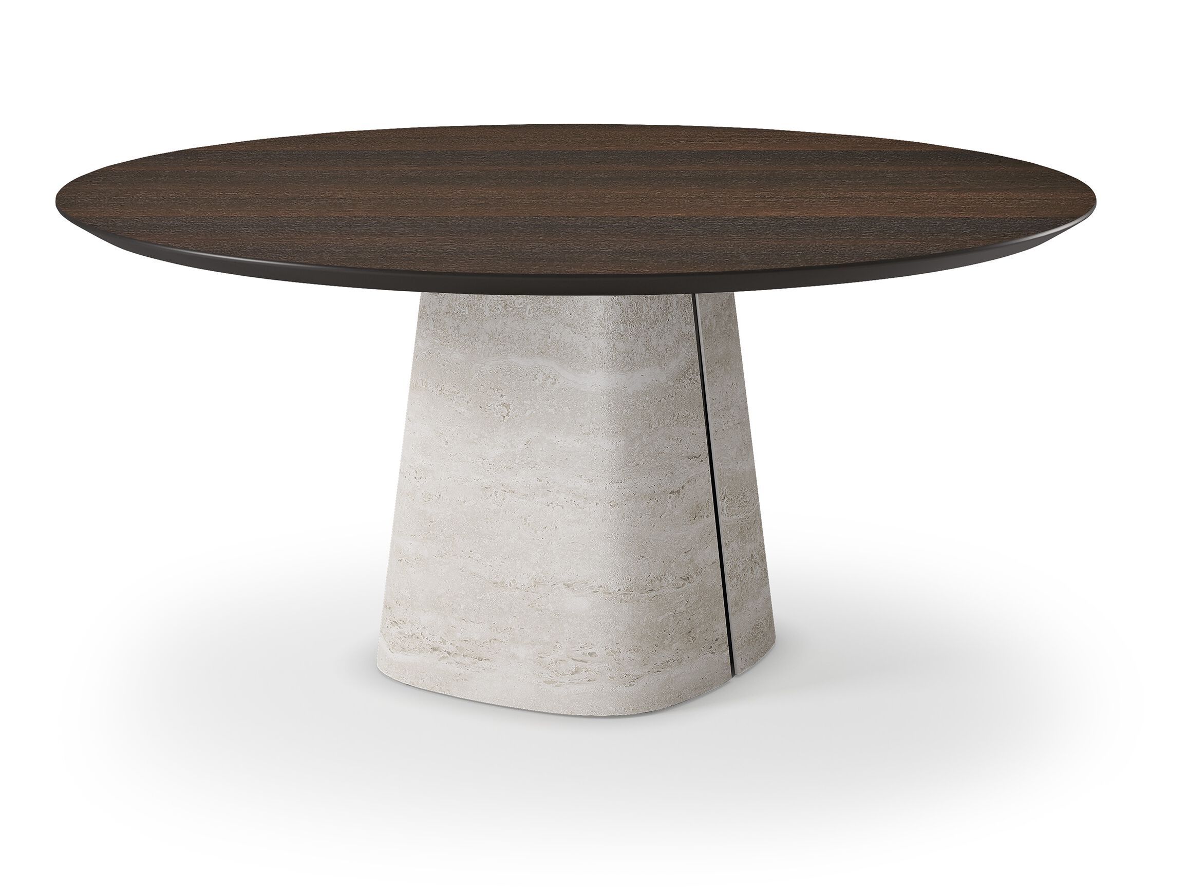 Круглый деревянный и керамический стол Cattelan italia Rado ARCH-00086198 - Вид №1