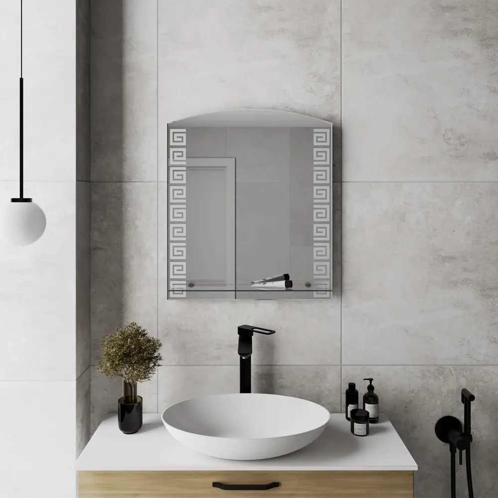 Зеркало для ванной Гермес с полкой 53.5x62 см CONTINENT STLM-2084956 - Вид №4