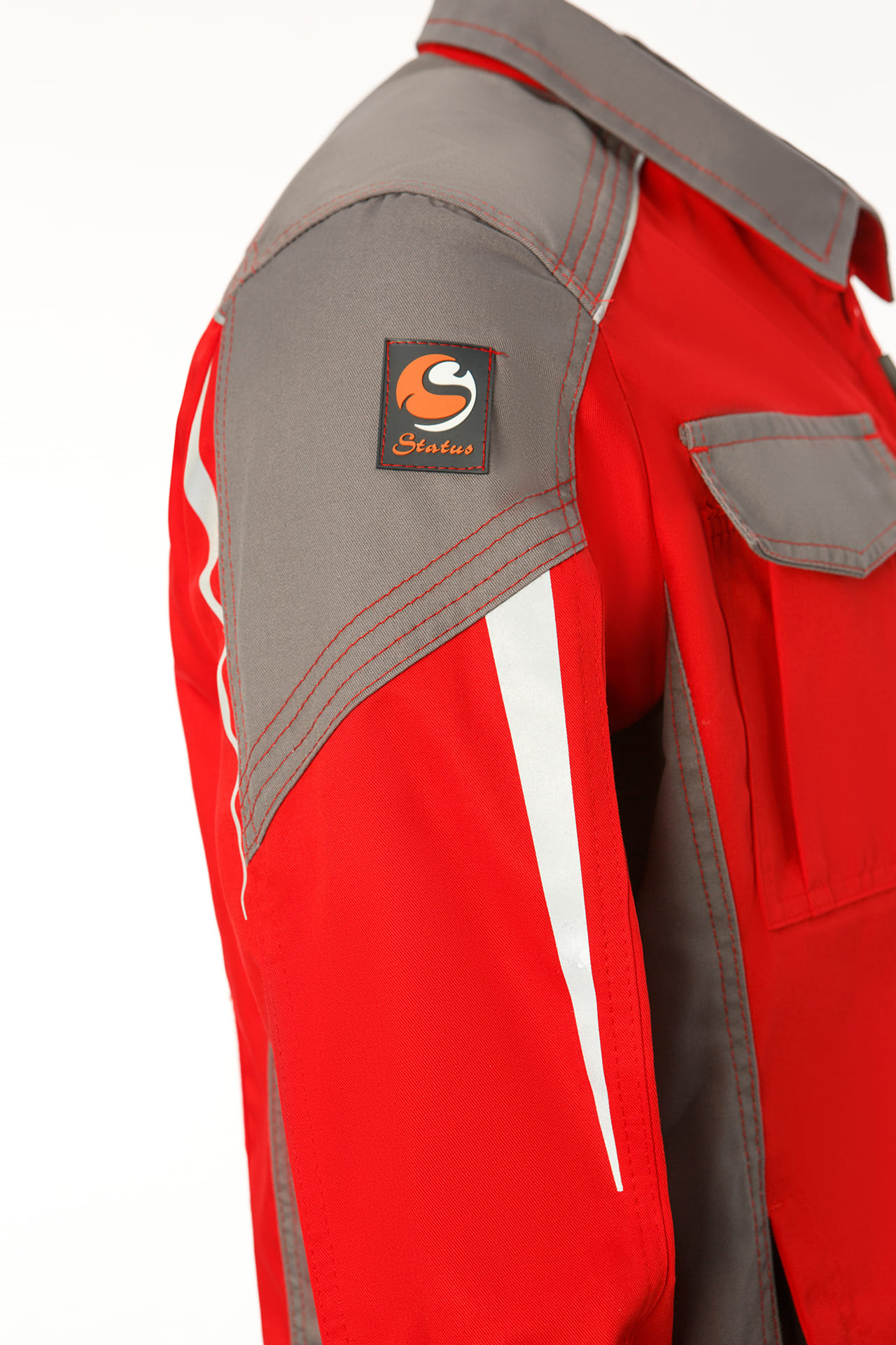 64645 Костюм  NEW 2 красный с серым STATUS  Летняя спецодежда  размер 56-58/182-188  - Вид №7