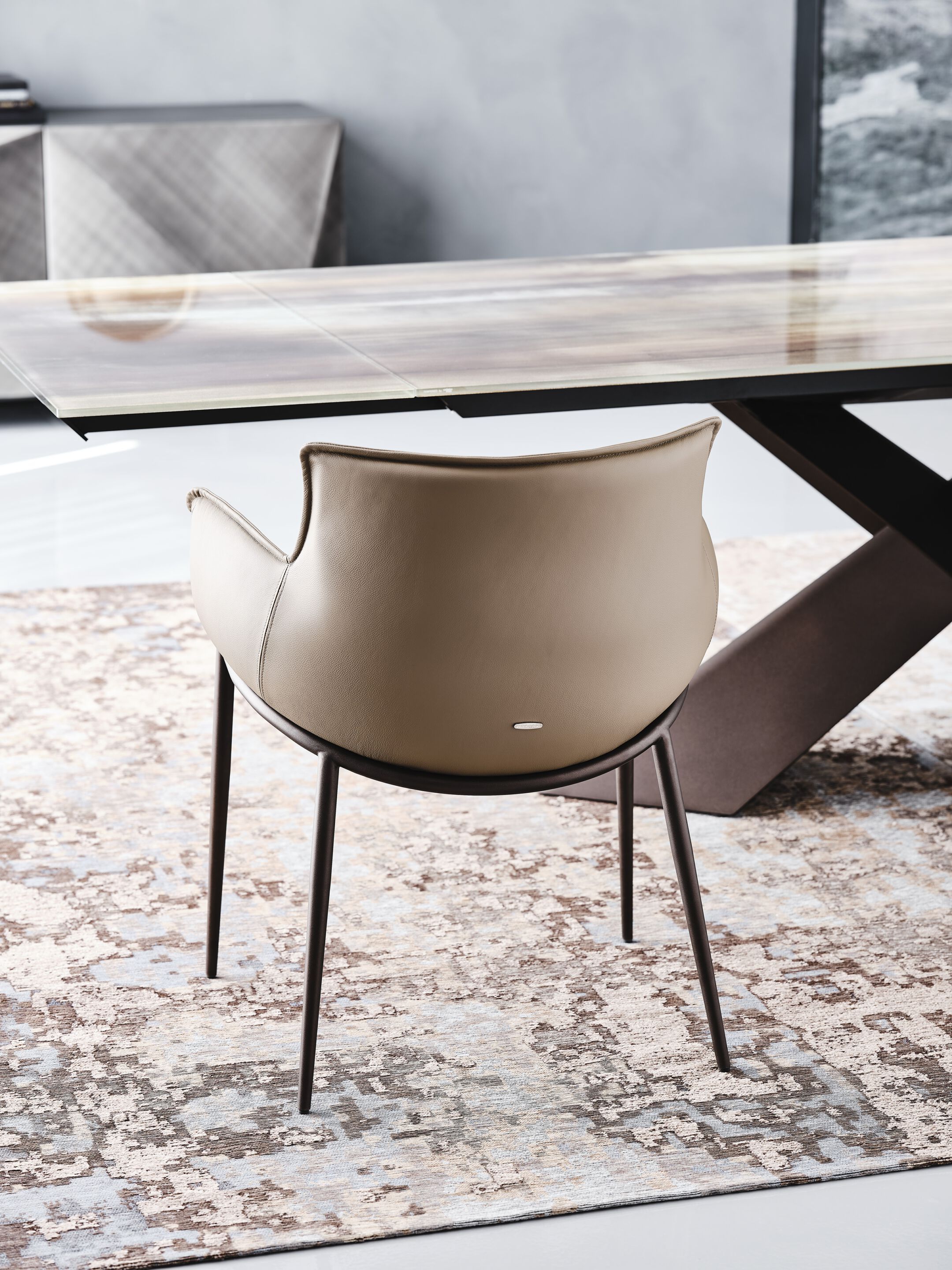 Кожаный мягкий стул с подлокотниками Cattelan italia Ронда ARCH-00130612 - Вид №8