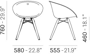Pedrali Стул из технополимера Gliss 904 - Вид №8