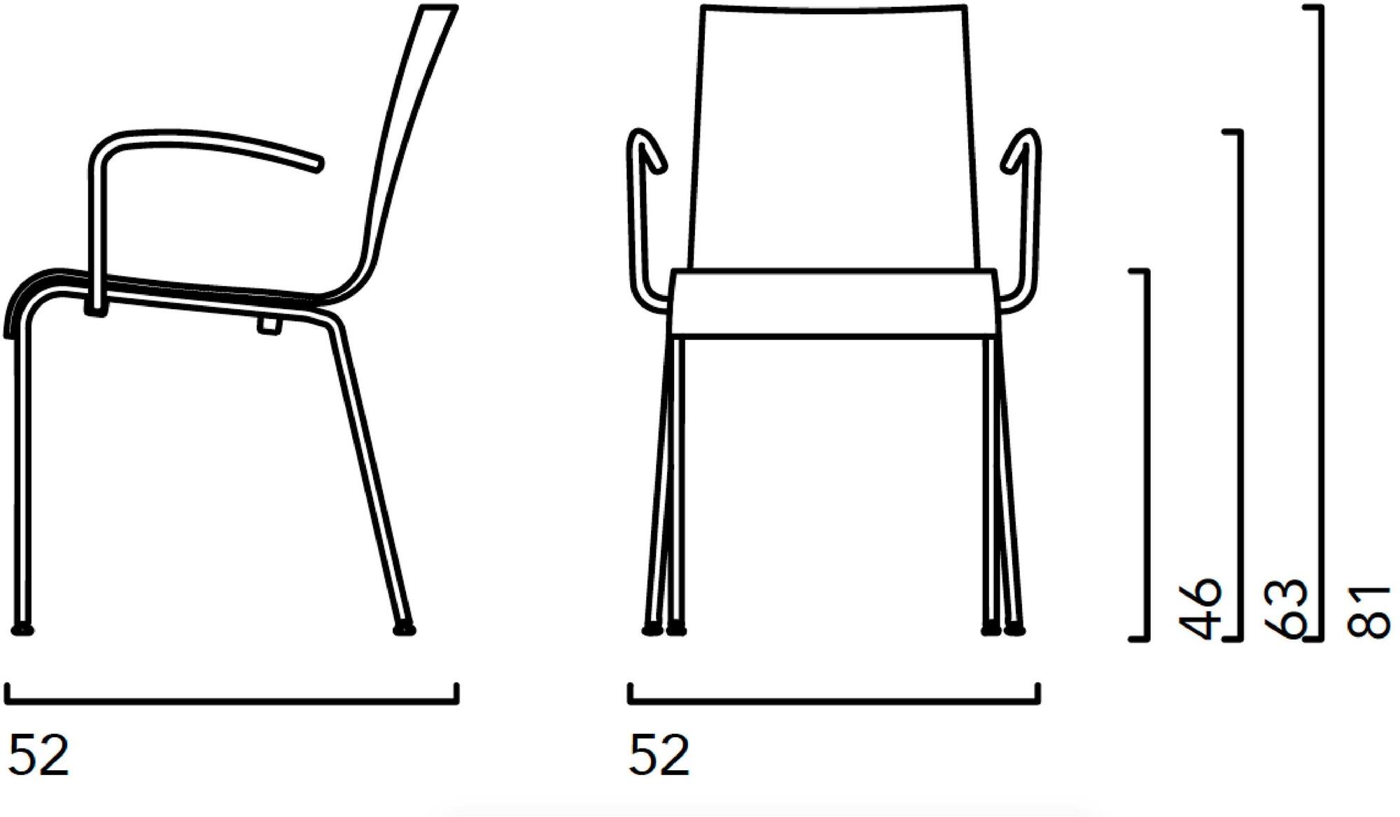 Crassevig Штабелируемый стул с подлокотниками Asia sun-id-1372229 - Вид №1