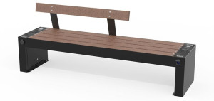 Скамья с розетками и беспроводной зарядкой