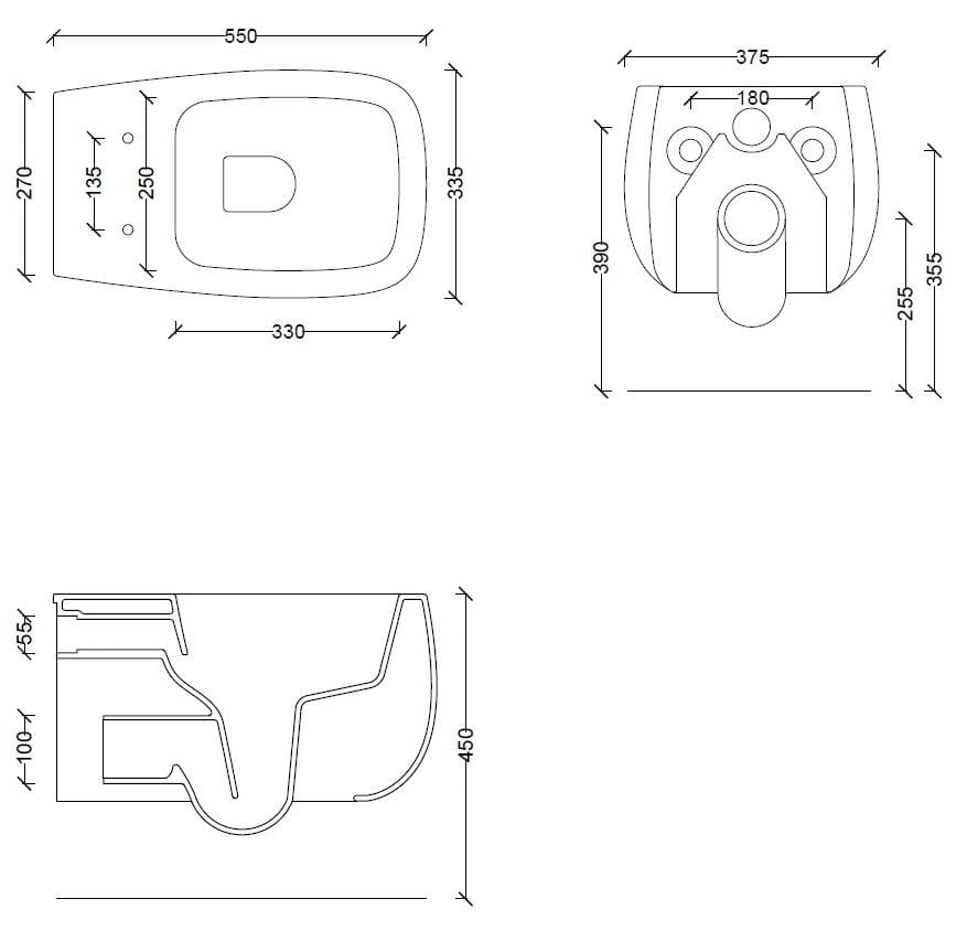 Керамический подвесной туалет Alice Ceramica NUR ARCH-00138167 - Вид №12