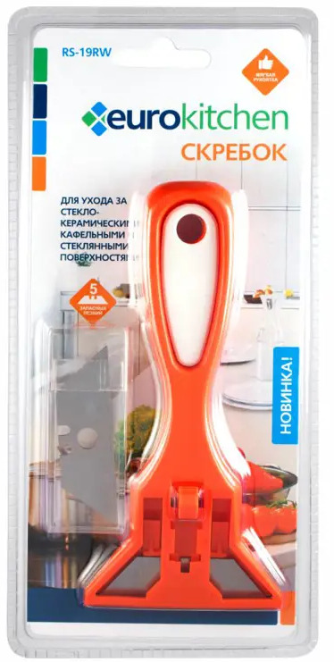 90713275 Скребок Eurokitchen металл/пластик цвет красный RS-19RW STLM-0350326