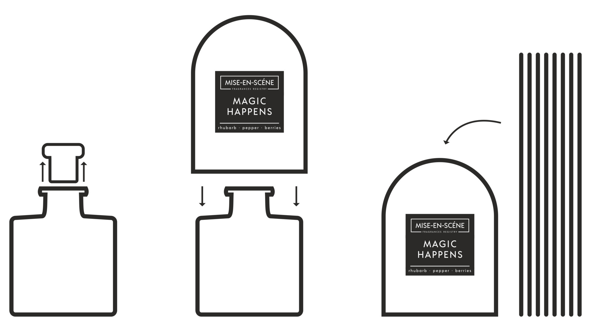 10656719 Ambientair Диффузор ароматический Mise En Scene Magic happens 200 мл Стекло  - Вид №1