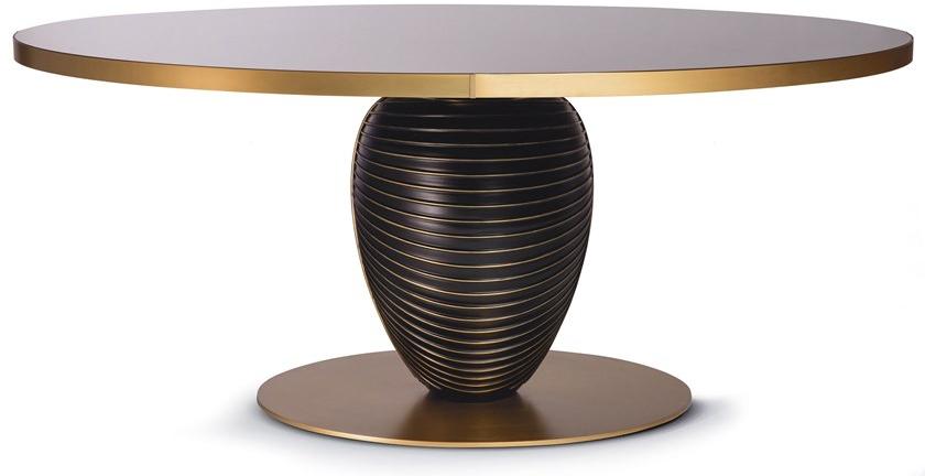 Paolo Castelli Круглый стол из дерева и лакированного стекла sun-id-1457787 - Вид №1