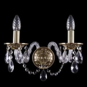 Бра Bohemia Ivele 1610/2/G BOHEMIA IVELE СВЕЧА 077391 Золото;прозрачный