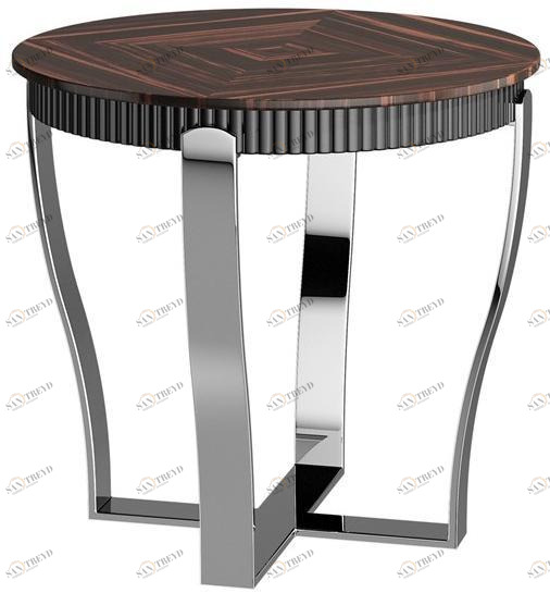 Capital Collection Круглый журнальный столик из стали и дерева sun-id-1402440