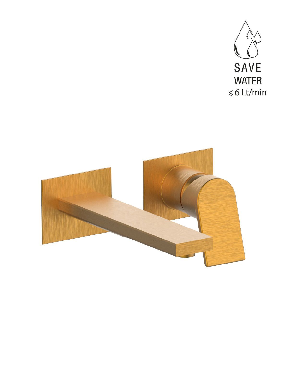 Настенный смеситель для раковины с ограничителем расхода без слива Rubinetterie Frattini Gintonic ARCH-00023555 - Вид №16