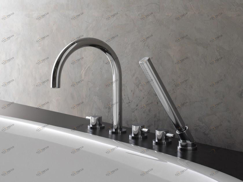 GRAFF Комплект для ванны на 5 отверстий с ручным душем M.e./m.e. 25 sun-id-1484747