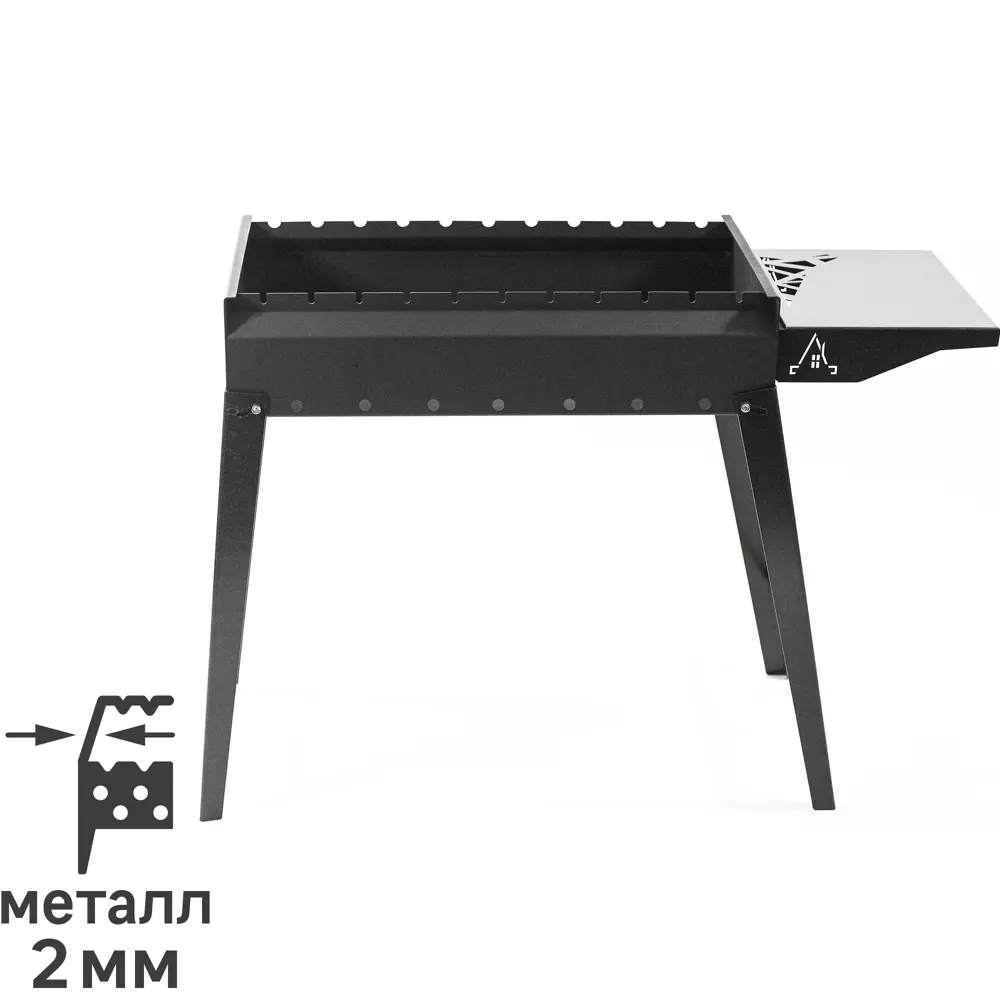 Мангал Дачный сезон Турист Т-60 82x38x64 см сталь черный 84609050 STLM-2013977 Santreyd 