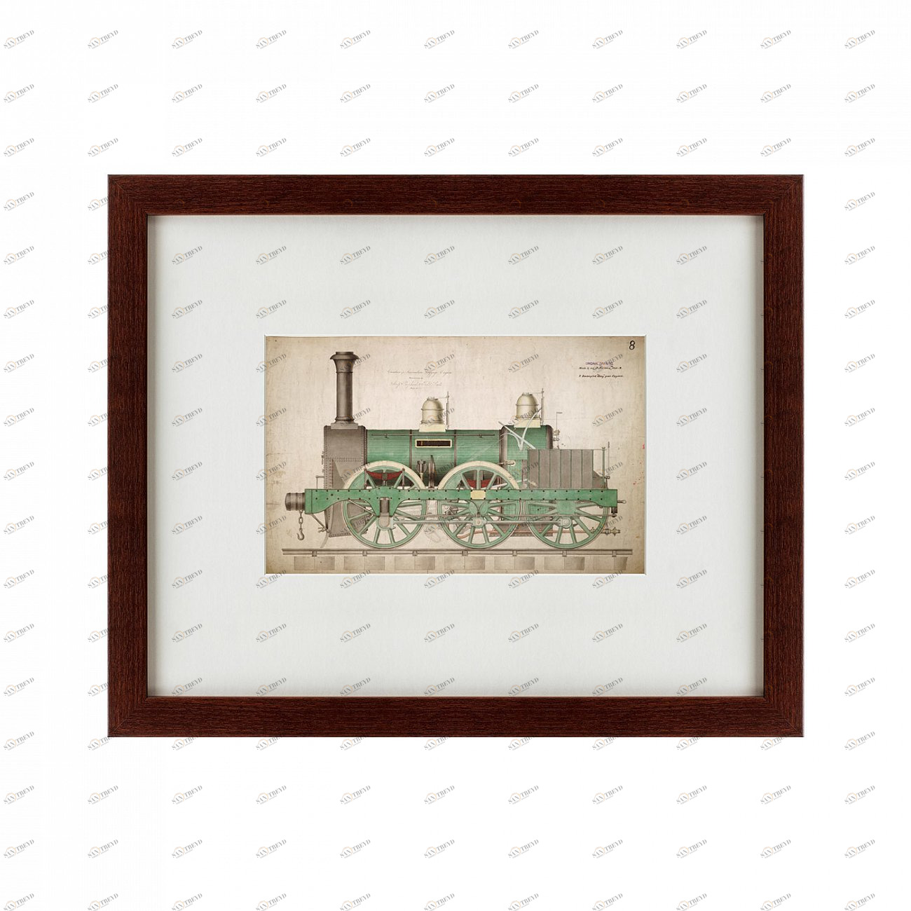 Картина: Hercules locomotive, 1843 КАРТИНЫ В КВАРТИРУ  135779 Разноцветный 