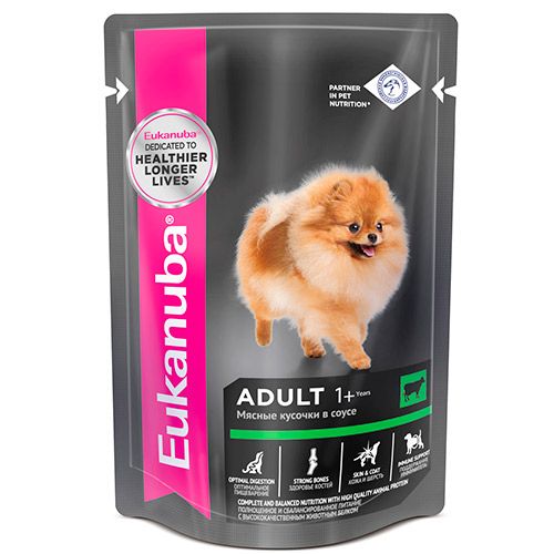 ПР0036747 Корм для собак говядина в соусе конс. пауч 100г Eukanuba 