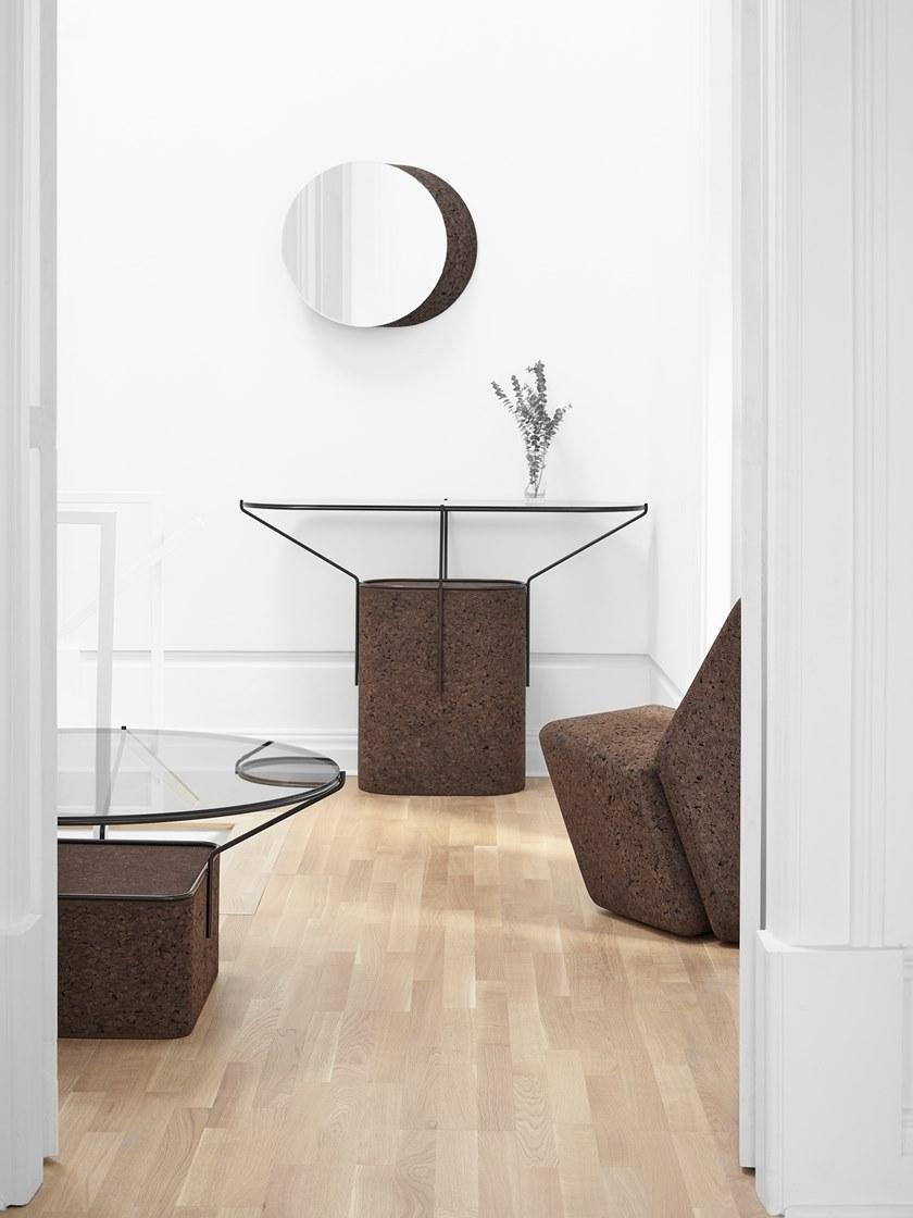 BlackCork Круглый журнальный столик из пробки и стекла Frame sun-id-1488160 - Вид №5