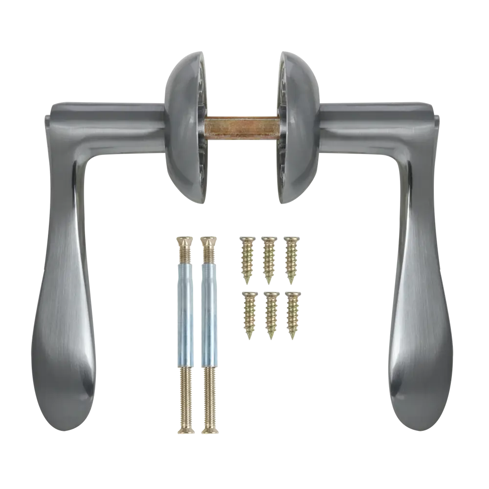 EDSON Дверные ручки EDS-44Н-R1 матовый хром для межкомнатных дверей 85168429 STLM-0898784 - Вид №1