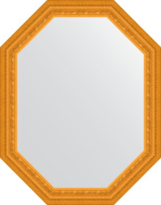 BY 7136 Зеркало в багетной раме - сусальное золото 80 mm EVOFORM Octagon
