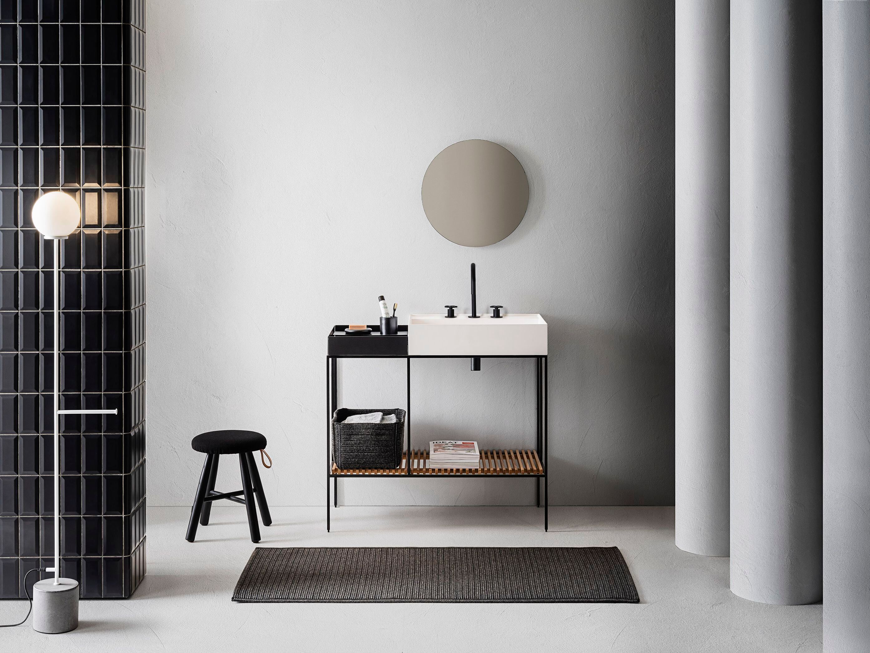 Состав ванной комнаты с раковиной и зеркалом Pirovano Element ARCH-00030197 - Вид №1