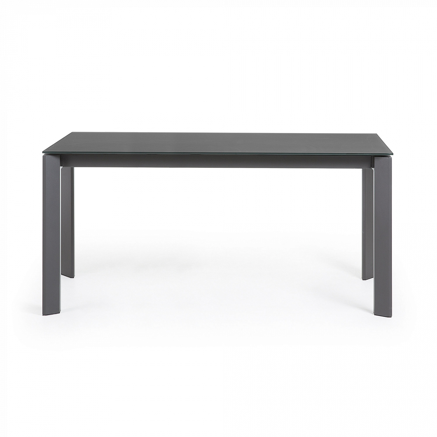 051238 Стол Atta 160 (220) x90 антрацит, темно-серый, стекло La Forma Axis - Вид №2